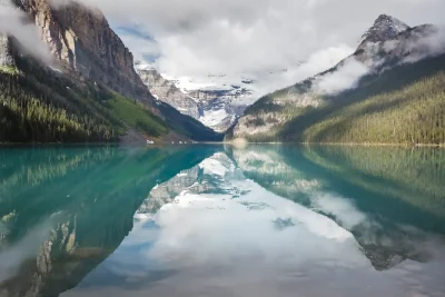 Lake Louise after sunrise