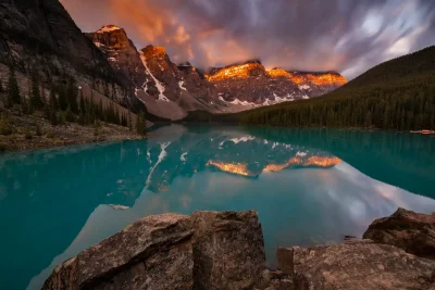 Moraine Lake at sunrise