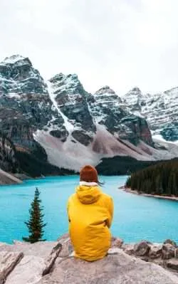 Guest in yellow coat