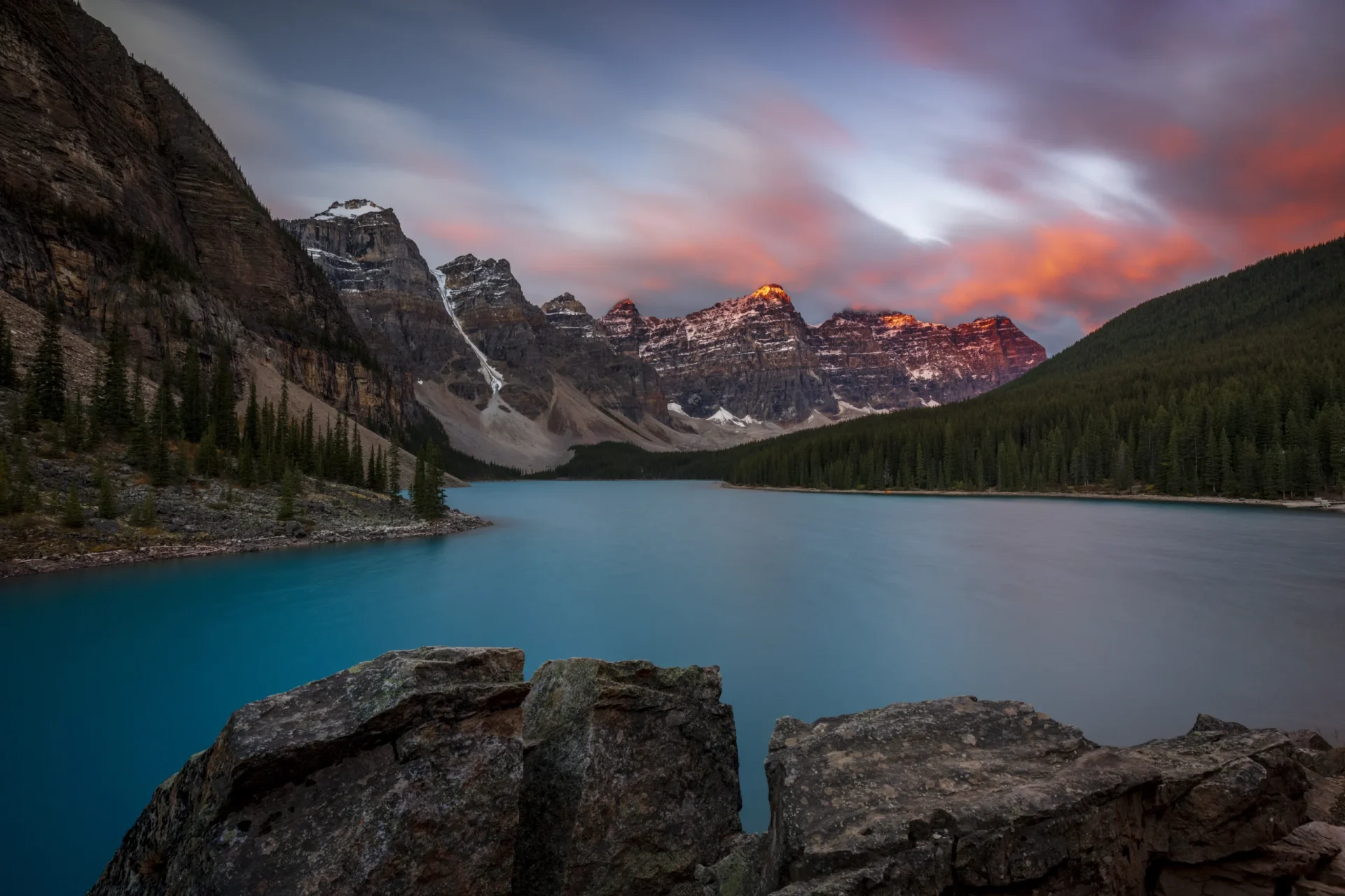 Perfect reflection at Moraine Lake