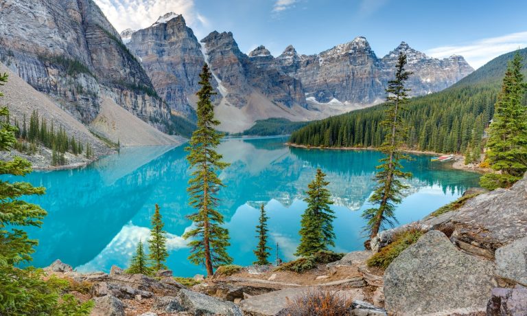 Moraine Lake in daylight